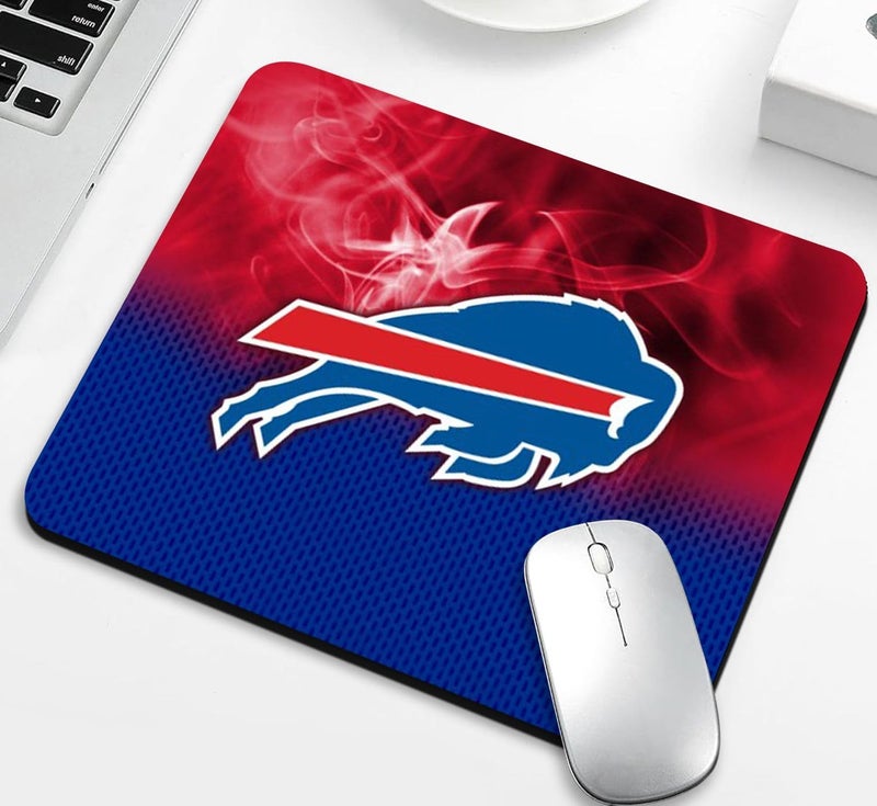 ZYJTEK Gaming Mouse Pad for Football Sports Fans, Non-Slip Rubber Base Blue Red Design Square Mousepad for Computers Laptop Desk Mat - Image 1